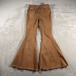 Shyanne Women's Jeans Flare Leg Bell Bottom Boho Rodeo Western 29 Brown